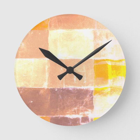 Vandretti Gele zachte kleuren Ronde Klok (Voorkant)
