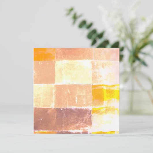 Vandretti Gele zachte kleuren Save The Date (Staand voorkant)