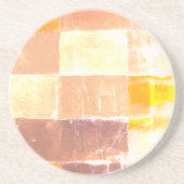 Vandretti Gele zachte kleuren Zandsteen Onderzetter (Voorkant)