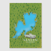 Vänern Zweden meer kaart (Voorkant)