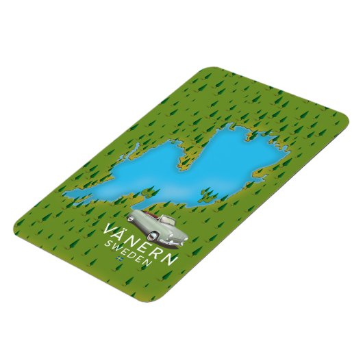 Vänern Zweden meer kaart Magneet (Linkerzijde)