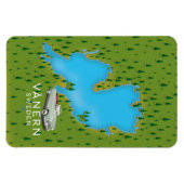 Vänern Zweden meer kaart Magneet (Horizontaal)