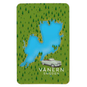 Vänern Zweden meer kaart Magneet (Verticaal)
