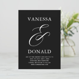 Vanessa Black Modern Huwelijk Save The Date