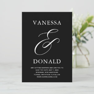 Vanessa Black Modern Huwelijk Save The Date