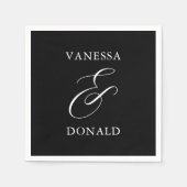 Vanessa Black Moderne bruiloft Servet (Voorkant)