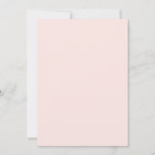 Vanessa Blush Roze Moderne bruiloft Kaart (Achterkant)