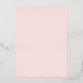 Vanessa Blush Roze Moderne bruiloft Save the Date Folie Uitnodiging (Achterkant)