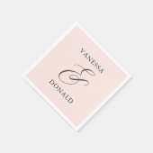 Vanessa Blush Roze Moderne bruiloft Servet (Hoek)