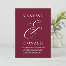 Vanessa Bourgondië Modern Wedding Kaart