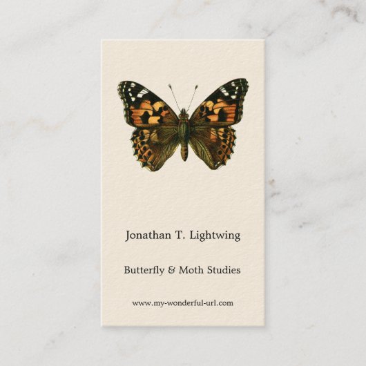 Vanessa cardui - The Painted Lady Butterfly Busine Visitekaartje (Voorkant)