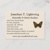 Vanessa cardui - The Painted Lady Butterfly Busine Visitekaartje (Achterkant)