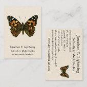 Vanessa cardui - The Painted Lady Butterfly Busine Visitekaartje (Voorkant / Achterkant)