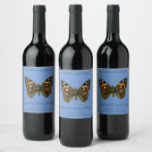 Vanessa cardui - The Painted Lady Butterfly Wine L Wijn Etiket (Flessen)