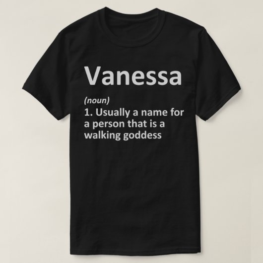 VANESSA Definition Personalized Funny Birthday Gif T-shirt (Design voorkant)