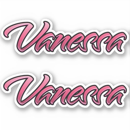 Vanessa faded pink Aufkleber Sticker Stickerset (Voorkant)