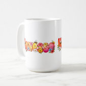 Vanessa - Floral and Bee Design Mug Koffiemok (Voorkant links)