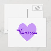 Vanessa in Paars Briefkaart (Voorkant / Achterkant)
