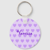 Vanessa in Paars Sleutelhanger (Voorkant)
