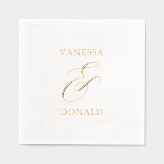 Vanessa Modern Wedding Folie Servetten (Voorkant)