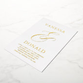 Vanessa Modern Wedding Folie Uitnodiging (Gedraaid)