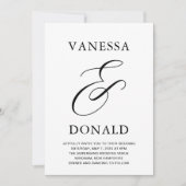 Vanessa Modern Wedding Kaart (Voorkant)