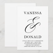 Vanessa Modern Wedding Kaart (Voorkant / Achterkant)