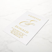 Vanessa Modern Wedding Save the Date Folie Uitnodiging (Gedraaid)