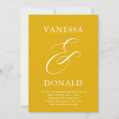 Vanessa Mosterd Gele Moderne Trouwdag Save The Date (Voorkant)