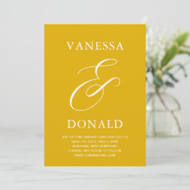 Vanessa Mosterd Gele Moderne Trouwdag Save The Date