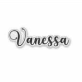 Vanessa Naam - Handgeschreven kalligrafie Sticker (Voorkant)