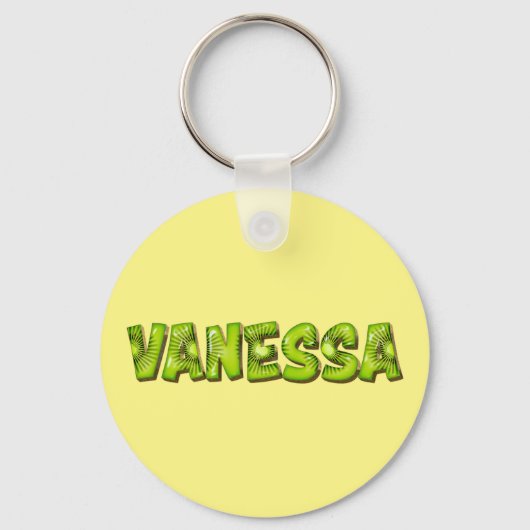 Vanessa Name Kiwi Design Schlüsselanhänger Sleutelhanger (Voorkant)