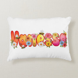 Vanessa - Personalized Bee Pillow Accent Kussen