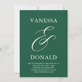 Vanessa Smaragdgroene Moderne Trouw Save The Date