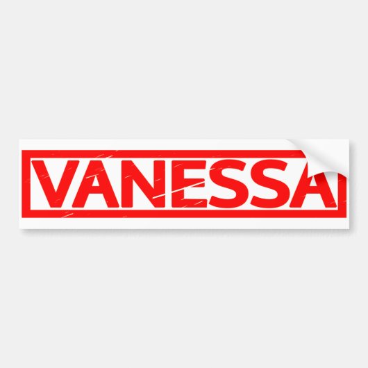 Vanessa Stamp Bumpersticker (Voorkant)