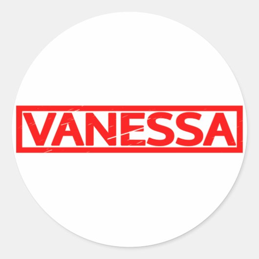 Vanessa Stamp Ronde Sticker (Voorkant)