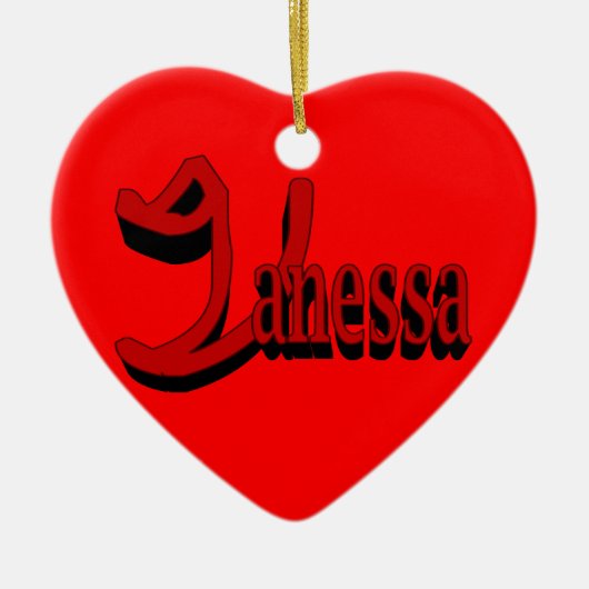 Vanessa-versiering Keramisch Ornament (Voorkant)