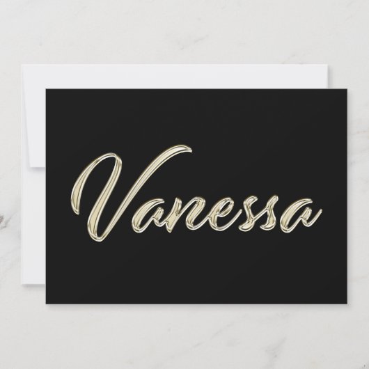 Vanessa white gold Handwriting Karte Kaart (Voorkant)