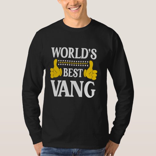 Vang Achternaam Funny Team Familie Achternaam Worl T-shirt (Voorkant)