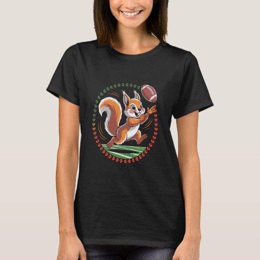 Vang Dat Voetbal Eekhoorn Ontwerp T-shirt (Voorkant)