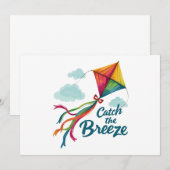 Vang de Breeze Flying Kite Kaart (Voorkant / Achterkant)