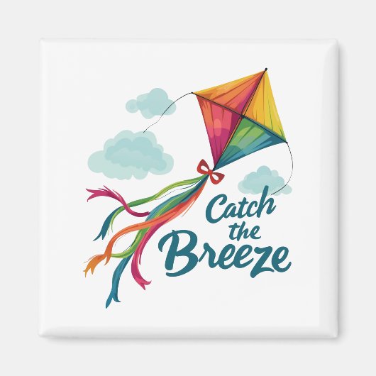 Vang de Breeze Flying Kite Magneet (Voorkant)