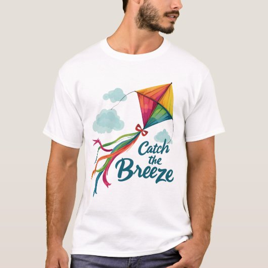 Vang de Breeze Flying Kite T-shirt (Voorkant)