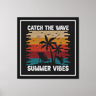 Vang de golf zomer vibes-43435 canvas afdruk