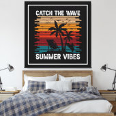 Vang de golf zomer vibes-43435 canvas afdruk (Insitu (Slaapkamer))