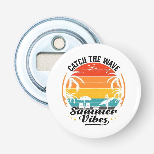 Vang de golf zomerstemming button flesopener (Voorkant)