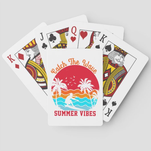 Vang de golf zomerstemming pokerkaarten (Achterkant)