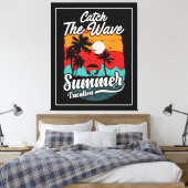 Vang de golf zomervakantie-43432 canvas afdruk (Insitu (Slaapkamer))