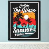 Vang de golf zomervakantie-43432 canvas afdruk (Insitu (Houten vloer))