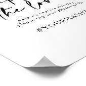 Vang de Hashtag Love Modern Elegant Sign Poster (Hoek)